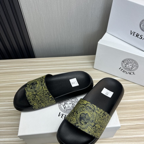 Replica Versace Slippers For Men #1196604 $45.00 USD for Wholesale