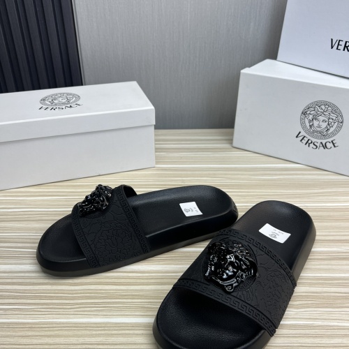 Replica Versace Slippers For Men #1196611 $45.00 USD for Wholesale