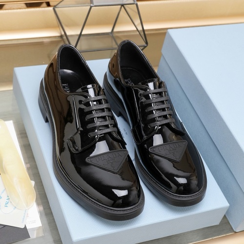 Replica Prada Leather Shoes For Men #1196713 $125.00 USD for Wholesale