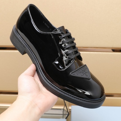 Replica Prada Leather Shoes For Men #1196713 $125.00 USD for Wholesale