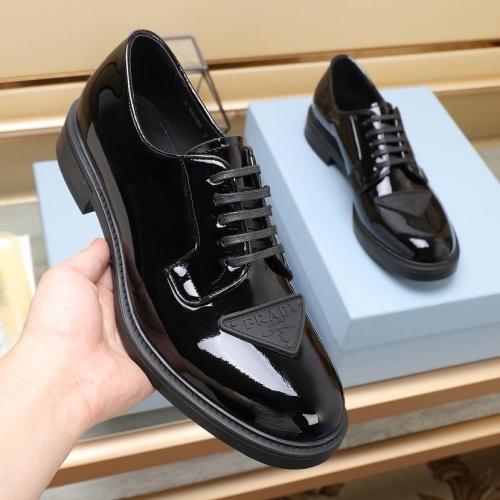 Replica Prada Leather Shoes For Men #1196713 $125.00 USD for Wholesale