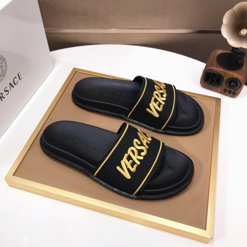 Replica Versace Slippers For Men #1196766 $52.00 USD for Wholesale