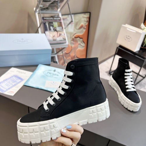 Replica Prada High Top Shoes For Women #1197764 $88.00 USD for Wholesale