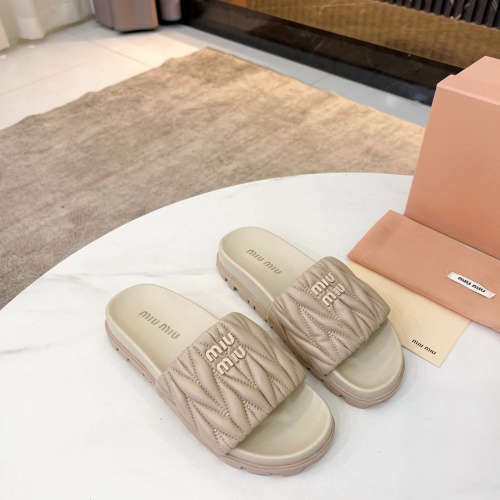 Replica MIU MIU Slippers For Women #1198139 $82.00 USD for Wholesale