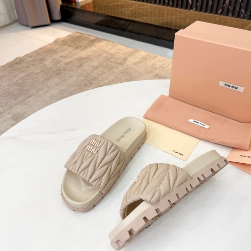 Replica MIU MIU Slippers For Women #1198139 $82.00 USD for Wholesale