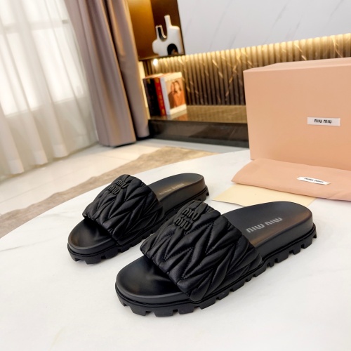 MIU MIU Slippers For Women #1198141 $82.00 USD, Wholesale Replica MIU MIU Slippers