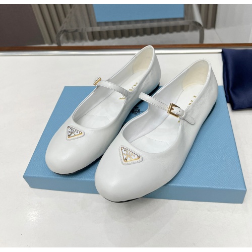 Prada Flat Shoes For Women #1198291 $98.00 USD, Wholesale Replica Prada Flat Shoes