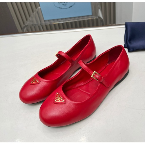 Prada Flat Shoes For Women #1198292 $98.00 USD, Wholesale Replica Prada Flat Shoes