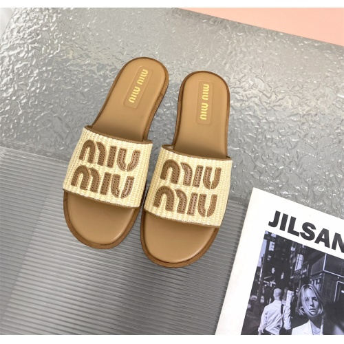 Replica MIU MIU Slippers For Women #1198392 $108.00 USD for Wholesale