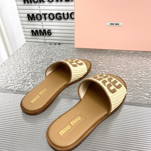 Replica MIU MIU Slippers For Women #1198392 $108.00 USD for Wholesale