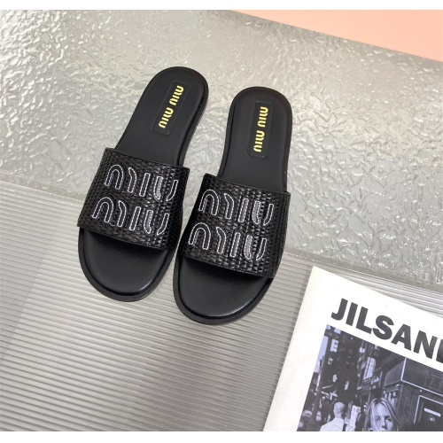 Replica MIU MIU Slippers For Women #1198393 $108.00 USD for Wholesale