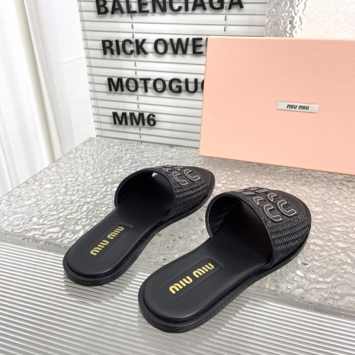 Replica MIU MIU Slippers For Women #1198393 $108.00 USD for Wholesale