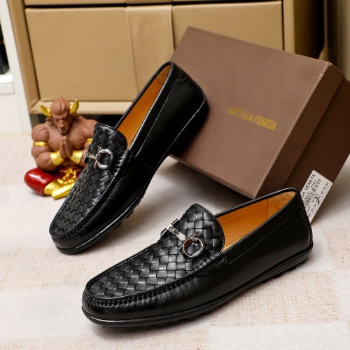 Replica Bottega Veneta BV Leather Shoes For Men #1204497 $85.00 USD for Wholesale