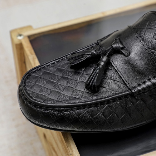 Replica Bottega Veneta BV Leather Shoes For Men #1204500 $85.00 USD for Wholesale