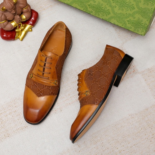 Replica Gucci Oxfords Shoes For Men #1204740 $88.00 USD for Wholesale