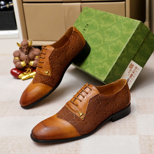 Replica Gucci Oxfords Shoes For Men #1204740 $88.00 USD for Wholesale