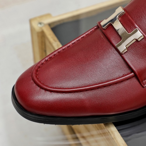 Replica Hermes Leather Shoes For Men #1204876 $92.00 USD for Wholesale