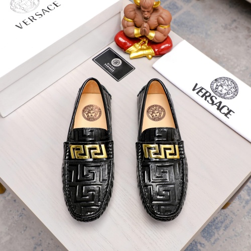 Replica Versace Leather Shoes For Men #1205121 $76.00 USD for Wholesale