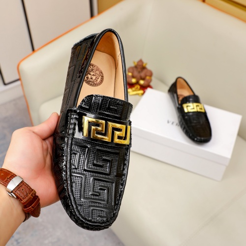 Replica Versace Leather Shoes For Men #1205121 $76.00 USD for Wholesale