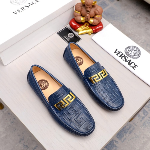 Versace Leather Shoes For Men #1205123 $76.00 USD, Wholesale Replica Versace Leather Shoes