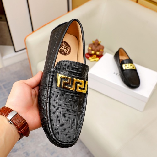 Replica Versace Leather Shoes For Men #1205125 $76.00 USD for Wholesale