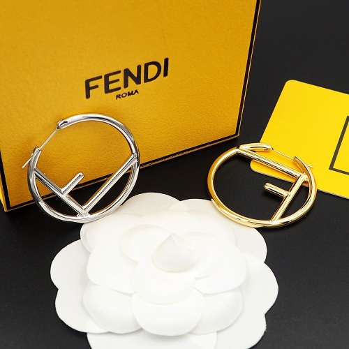 Replica Fendi Earrings For Women #1205530 $25.00 USD for Wholesale