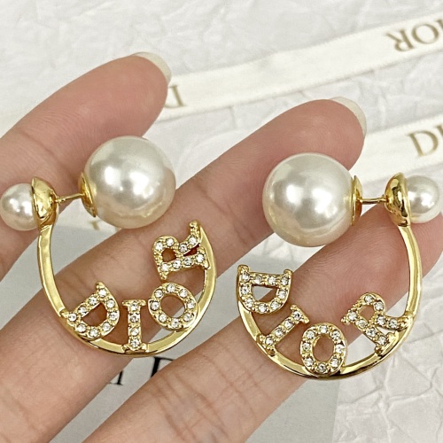 Replica Christian Dior Earrings For Women #1205656 $32.00 USD for Wholesale