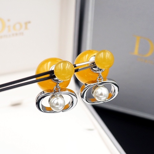 Replica Christian Dior Earrings For Women #1205918 $25.00 USD for Wholesale