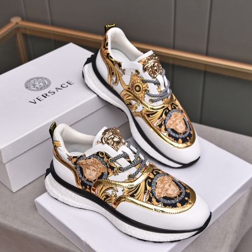 Versace Casual Shoes For Men #1207100 $85.00 USD, Wholesale Replica Versace Casual Shoes