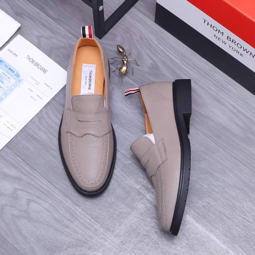 Replica Thom Browne Leather Shoes For Men #1207389 $82.00 USD for Wholesale