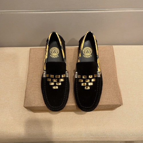 Versace Leather Shoes For Men #1207513 $68.00 USD, Wholesale Replica Versace Leather Shoes