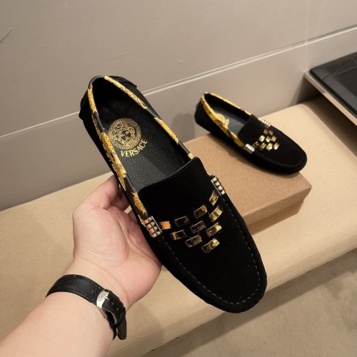 Replica Versace Leather Shoes For Men #1207513 $68.00 USD for Wholesale