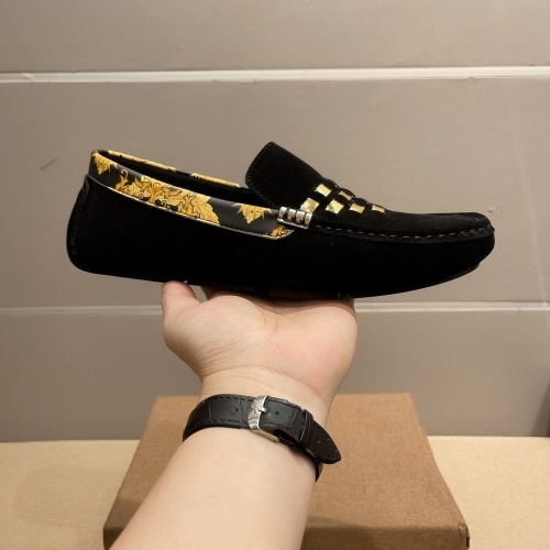 Replica Versace Leather Shoes For Men #1207513 $68.00 USD for Wholesale