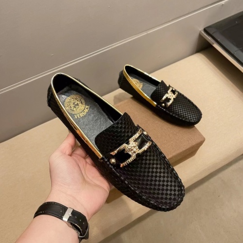 Replica Versace Leather Shoes For Men #1207517 $72.00 USD for Wholesale