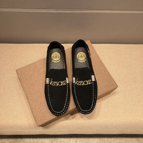 Versace Leather Shoes For Men #1207549 $68.00 USD, Wholesale Replica Versace Leather Shoes