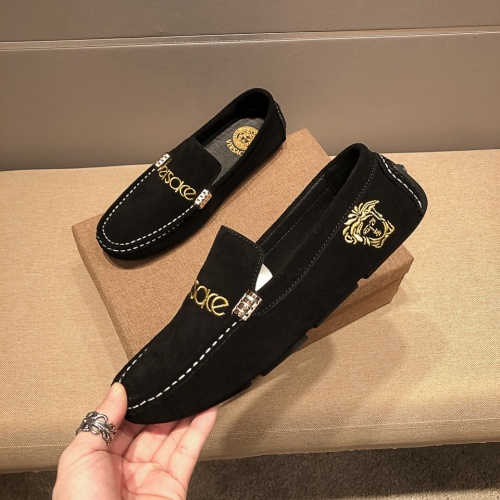 Replica Versace Leather Shoes For Men #1207549 $68.00 USD for Wholesale