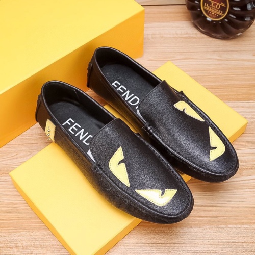 Replica Fendi Leather Shoes For Men #1207554 $72.00 USD for Wholesale