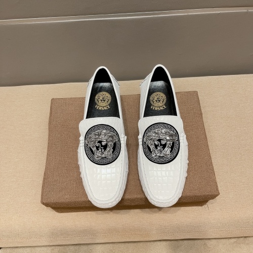 Versace Leather Shoes For Men #1207559 $68.00 USD, Wholesale Replica Versace Leather Shoes