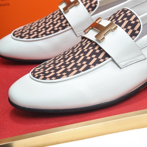 Replica Hermes Leather Shoes For Men #1207612 $100.00 USD for Wholesale