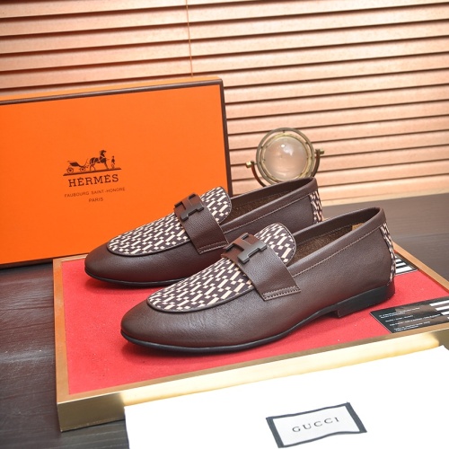 Hermes Leather Shoes For Men #1207613 $100.00 USD, Wholesale Replica Hermes Leather Shoes