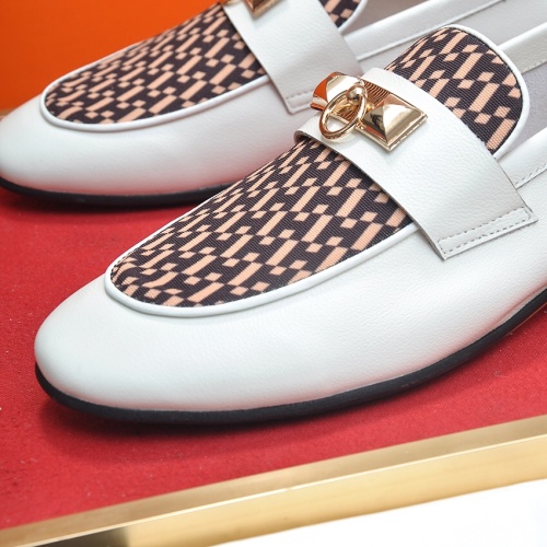 Replica Hermes Leather Shoes For Men #1207616 $100.00 USD for Wholesale