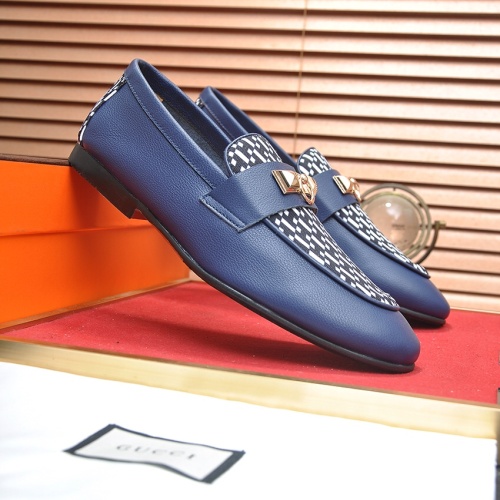 Replica Hermes Leather Shoes For Men #1207617 $100.00 USD for Wholesale