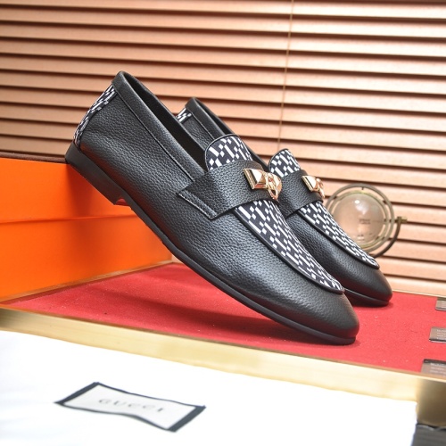 Replica Hermes Leather Shoes For Men #1207619 $100.00 USD for Wholesale