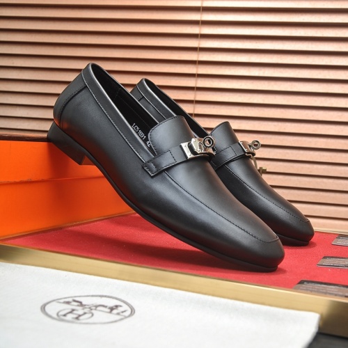 Replica Hermes Leather Shoes For Men #1207626 $102.00 USD for Wholesale