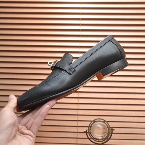 Replica Hermes Leather Shoes For Men #1207626 $102.00 USD for Wholesale