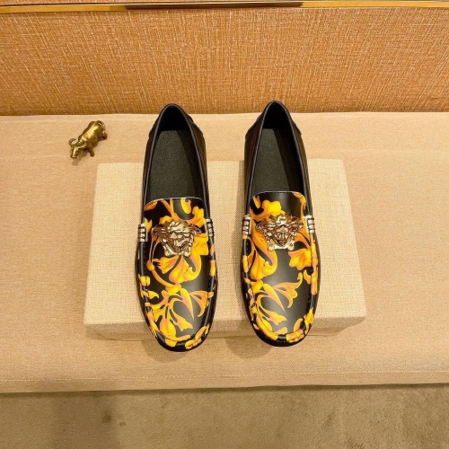 Replica Versace Leather Shoes For Men #1207740 $68.00 USD for Wholesale