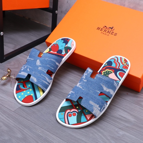 Replica Hermes Slippers For Men #1207890 $48.00 USD for Wholesale