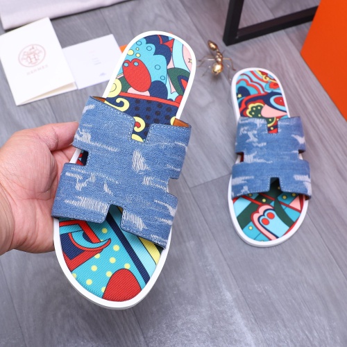 Replica Hermes Slippers For Men #1207890 $48.00 USD for Wholesale