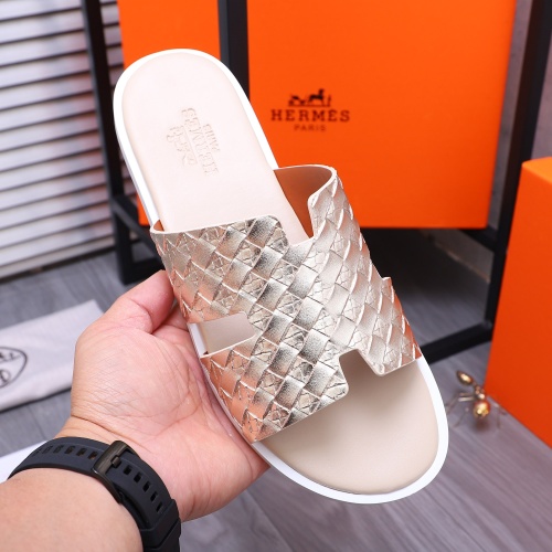 Replica Hermes Slippers For Men #1207892 $48.00 USD for Wholesale