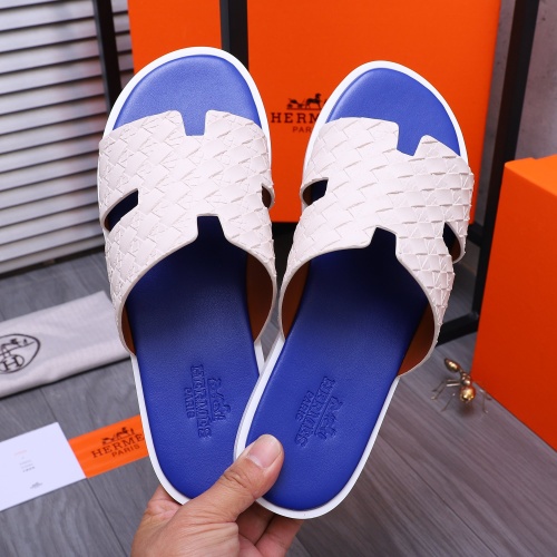 Replica Hermes Slippers For Men #1207893 $48.00 USD for Wholesale